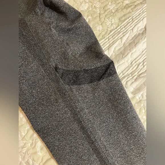 NWT High-Waisted, Ruched Tummy Control Gray Leggings - Picture 8 of 8